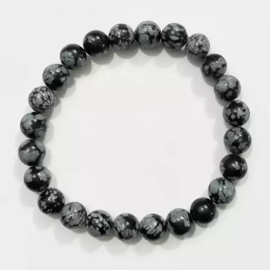 Snowflake Obsidian Bracelet 
