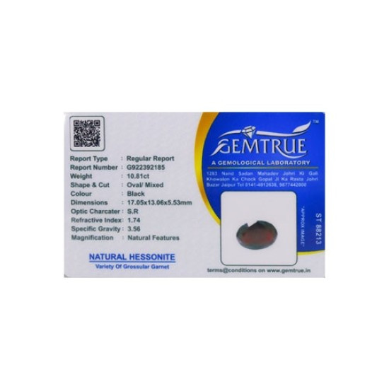 Hessonite Stone 10.81 Carat