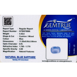 Ceylon Blue Sapphire 4.42 Carat